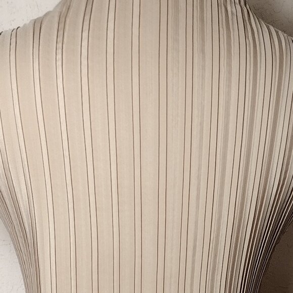 Gold Mock Neck Crinkled Blouse - Picture 5 of 8